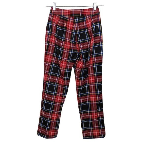 Draper‎ James RSVP women's straight red plaid pants size XS - Picture 2 of 5